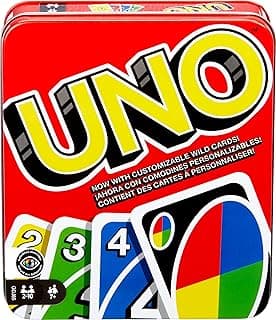 Mattel Games UNO Card Game for Kid, Adult & Family Nights & Parties, Travel & Vacations, Color Blind Accessible & Customizable Deck (Amazon...
