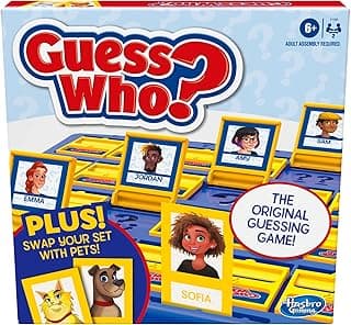 Hasbro Gaming Guess Who? Board Game, with People and Pets Cards, The Original Guessing Game for Kids, Ages 6 and Up, Easter Gifts for Boys...