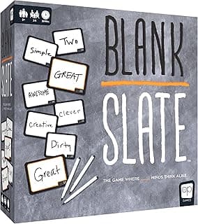 USAOPOLY BLANK SLATE, Where Great Minds Think Alike, Fun Family-Friendly Board Game, Word Association Party Game, Easy to Learn, Fun to Pla...